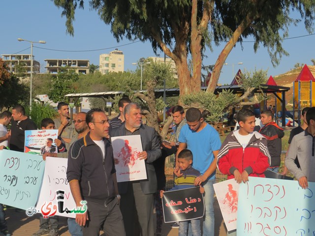 فيديو: المئات من ابناء كفرقاسم يشاركون في الوقفة الاحتجاجية تنديدا بجريمة القتل في كفركنا 